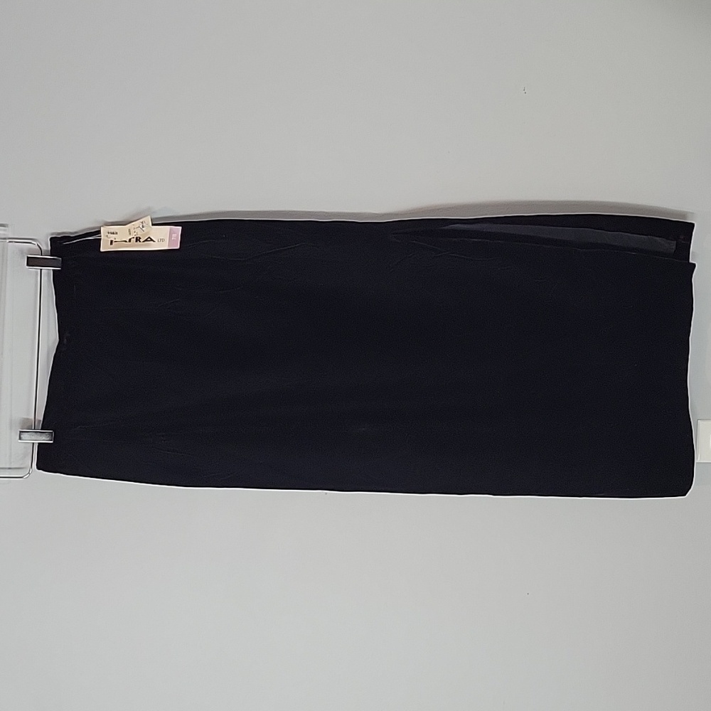Vintage Patra Black Velvet Maxi Long Skirt juniors 7/8 or womens small 80's